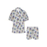 Snail Pattern Print Design 05 Women's V-Neck Short Pajama Set