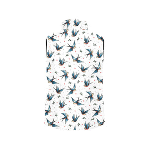 Swallow Pattern Print Design 04 Men's Padded Vest