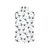 Swallow Pattern Print Design 04 Men's Padded Vest