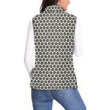 Coffee bean abstract modern pattern Women's Padded Vest