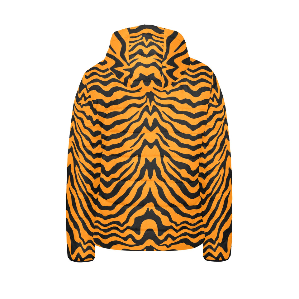 Bengal tigers skin print pattern Kids' Boys' Girls' Padded Hooded Jacket