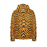 Bengal tigers skin print pattern Kids' Boys' Girls' Padded Hooded Jacket