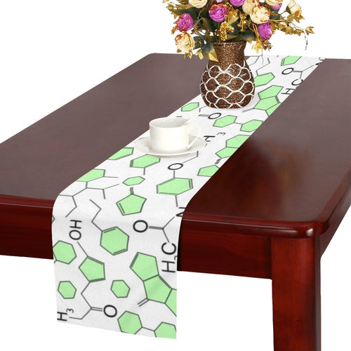 Chemistry Periodic Table Pattern Print Design 03 Table Runner