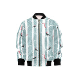 Crows christmas hat scarf Kids' Boys' Girls' Bomber Jacket