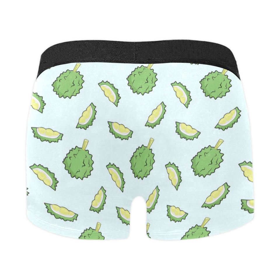 Durian pattern blue background Men's All Over Print Boxer Briefs Men's Underwear
