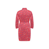 Skate Board Pattern Print Design 01 Men's Long Sleeve Belted Night Robe