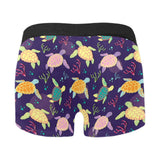 Colorful sea turtle pattern Men's All Over Print Boxer Briefs Men's Underwear