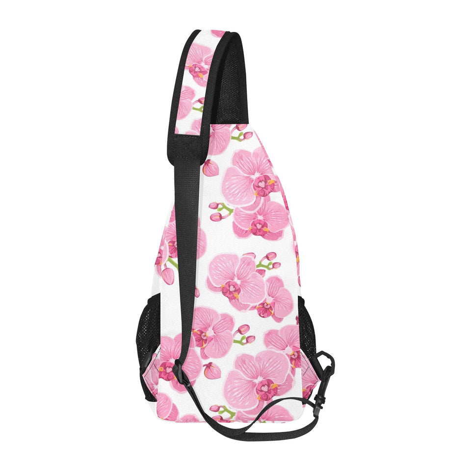 pink purple orchid pattern background All Over Print Chest Bag