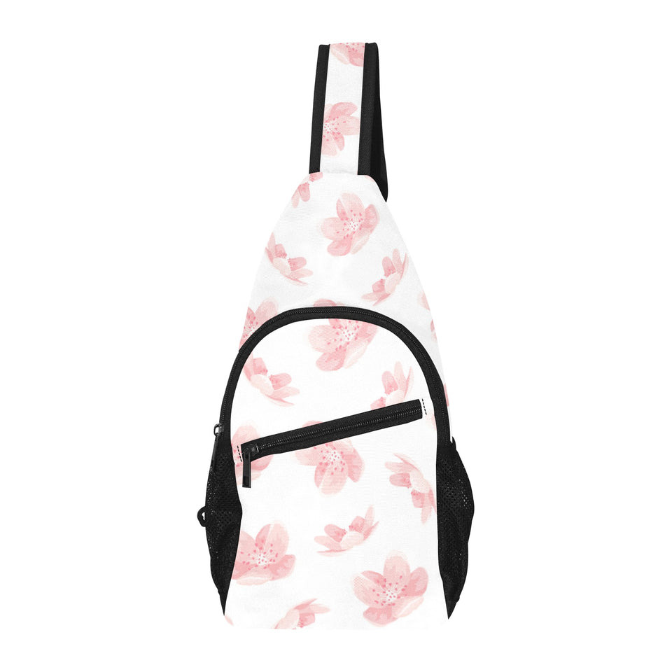 Pink sakura cherry blossom pattern All Over Print Chest Bag