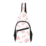 Pink sakura cherry blossom pattern All Over Print Chest Bag