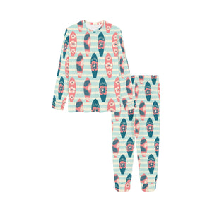 Surfboard Pattern Print Design 02 Kids' Boys' Girls' All Over Print Pajama Set