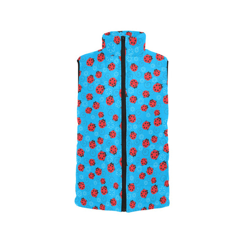 Ladybug Pattern Print Design 02 Men's Padded Vest