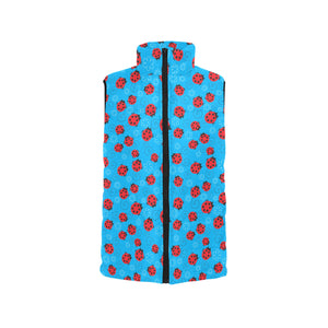 Ladybug Pattern Print Design 02 Men's Padded Vest