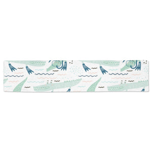 Crocodile diver pattern Table Runner