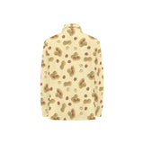 peanuts design pattern Women's Long Sleeve Polo Shirt