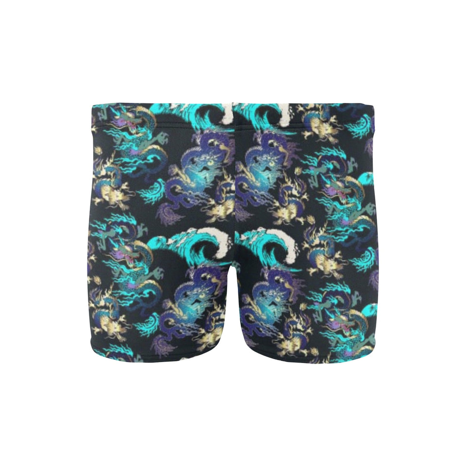 Dragon sea wave pattern Men's Swimming Trunks