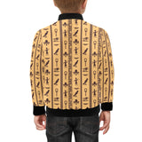 Egypt Hieroglyphics Pattern Print Design 02 Kids' Boys' Girls' Bomber Jacket