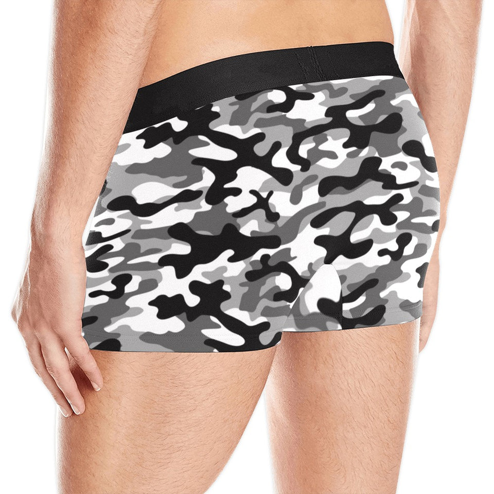 Black white camouflage pattern Men's All Over Print Boxer Briefs Men's Underwear