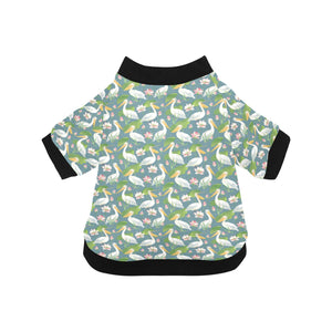 Pelican Pattern Print Design 04 All Over Print Pet Dog Round Neck Fuzzy Shirt