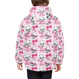 Yorkshire Terrier Pattern Print Design 03 Kids' Boys' Girls' Padded Hooded Jacket