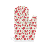 Rose Pattern Print Design 01 Heat Resistant Oven Mitts