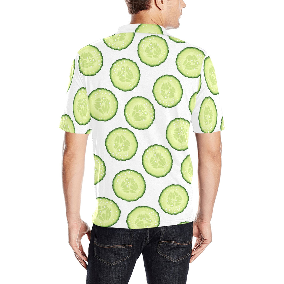 Cucumber slices pattern Men's All Over Print Polo Shirt
