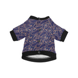 Eggplant Pattern Print Design 04 All Over Print Pet Dog Round Neck Fuzzy Shirt