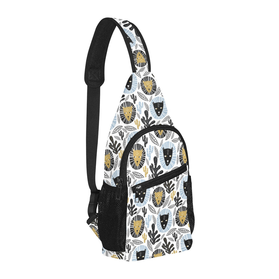 Lion Pattern Print Design 05 All Over Print Chest Bag