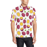 Passion fruit design pattern Men's All Over Print Polo Shirt