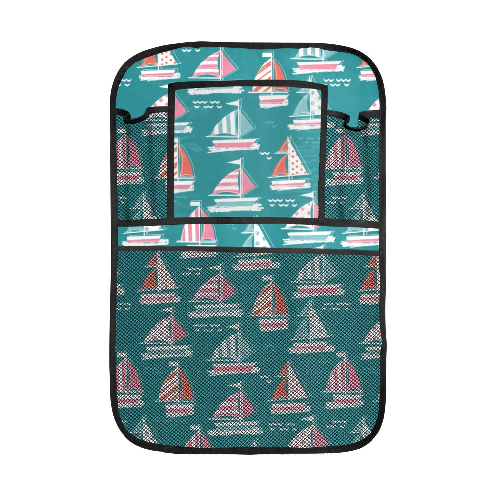 Cute sailboat pattern Car Seat Back Organizer