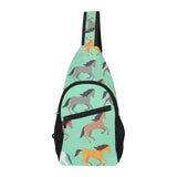 Colorful horses pattern All Over Print Chest Bag