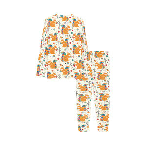 Squirrel Pattern Print Design 04 Kids' Boys' Girls' All Over Print Pajama Set