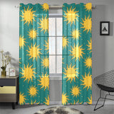 Sun green background Gauze Curtain