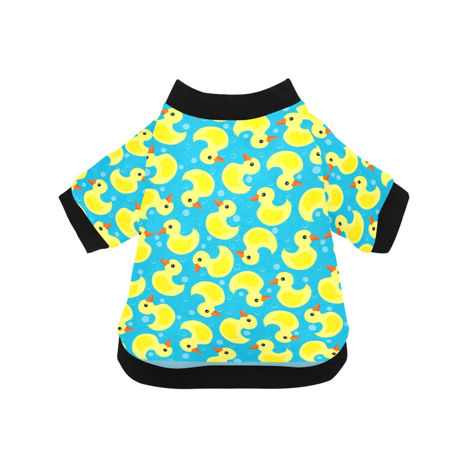 Duck Pattern Print Design 04 All Over Print Pet Dog Round Neck Fuzzy Shirt