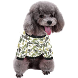 Canabis Marijuana Weed Pattern Print Design 05 All Over Print Pet Dog Round Neck Fuzzy Shirt