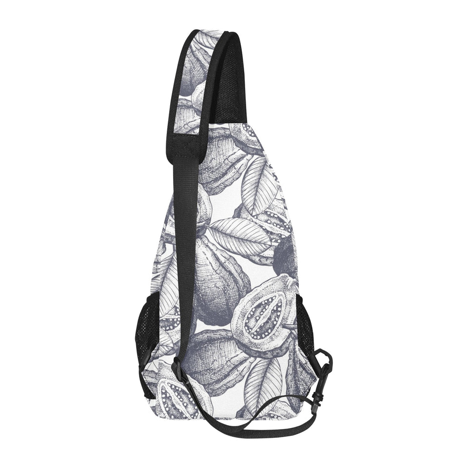 Guava tropical hand drawn pattern All Over Print Chest Bag