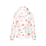 Sushi pattern Women's Padded Hooded Jacket