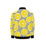 slice of lemon design pattern Kids' Boys' Girls' Bomber Jacket