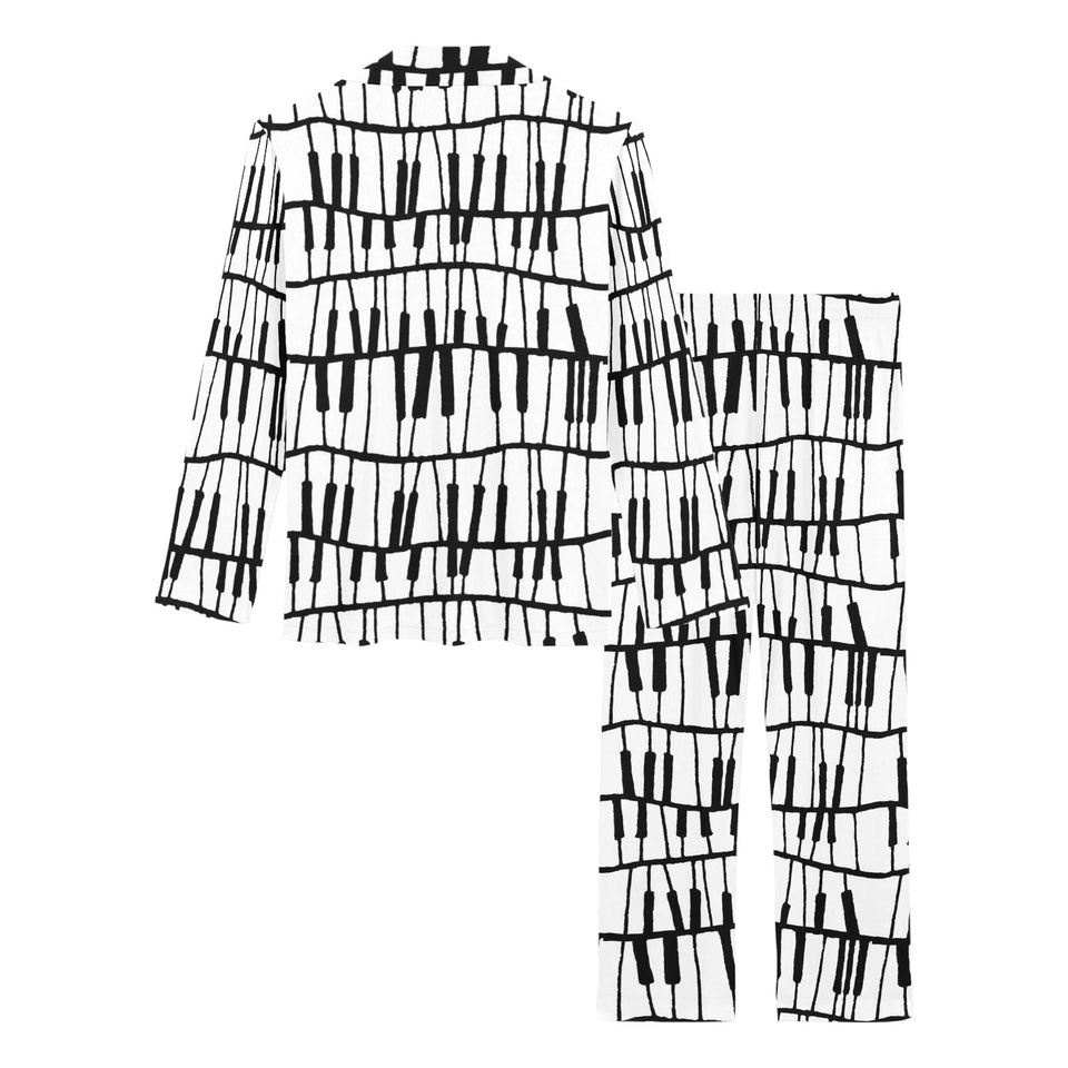 Piano Pattern Print Design 03 Women's Long Pajama Set