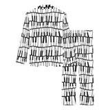 Piano Pattern Print Design 03 Women's Long Pajama Set
