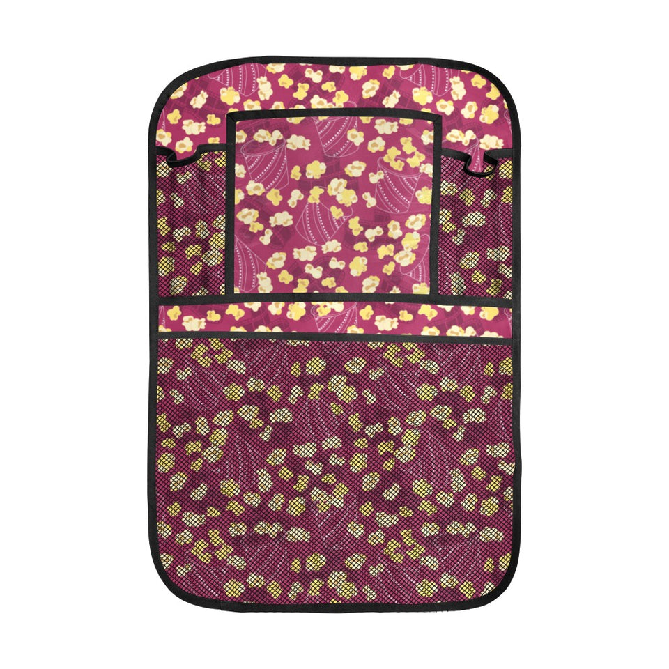 Popcorn Pattern Print Design 02 Car Seat Back Organizer