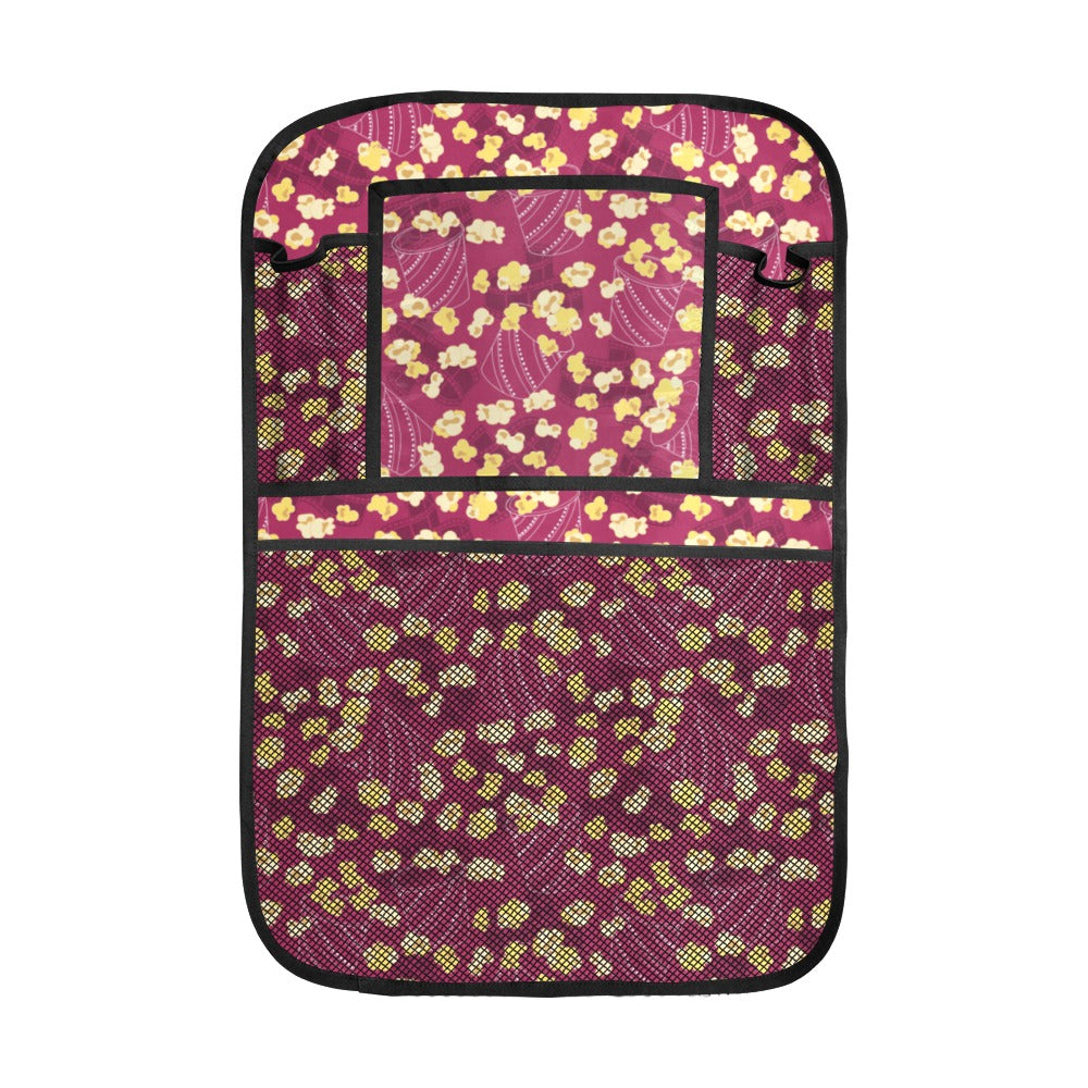 Popcorn Pattern Print Design 02 Car Seat Back Organizer