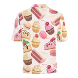 Cake cupcake sweets pattern Men's All Over Print Polo Shirt