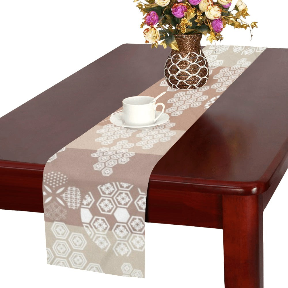 Beautiful hexagon japanese pattern Table Runner
