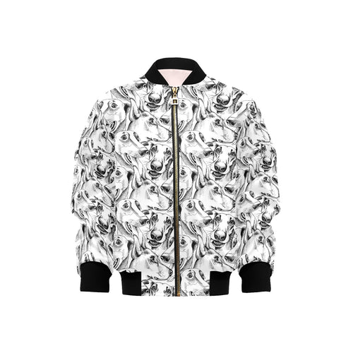 Greyhound Pattern Print Design 01 Kids' Boys' Girls' Bomber Jacket
