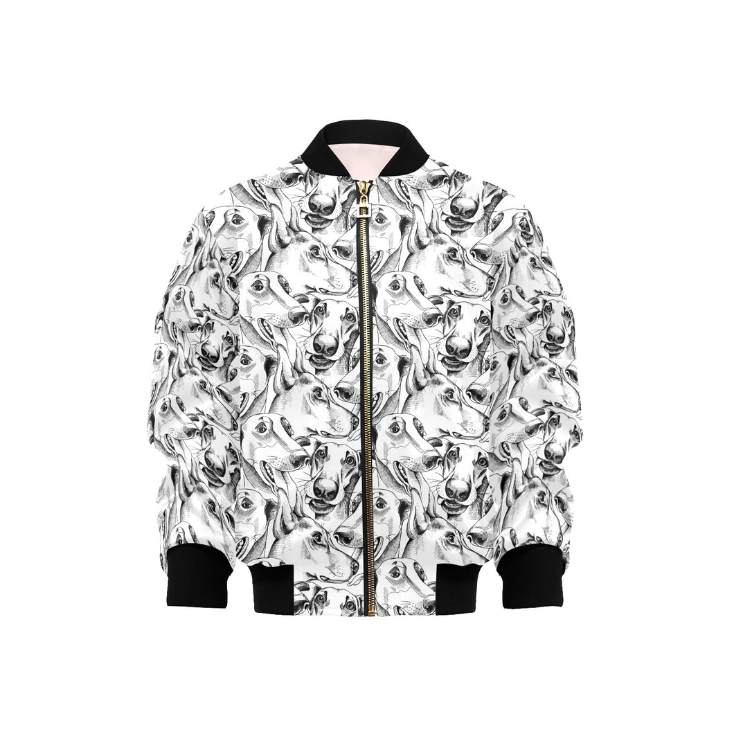 Greyhound Pattern Print Design 01 Kids' Boys' Girls' Bomber Jacket