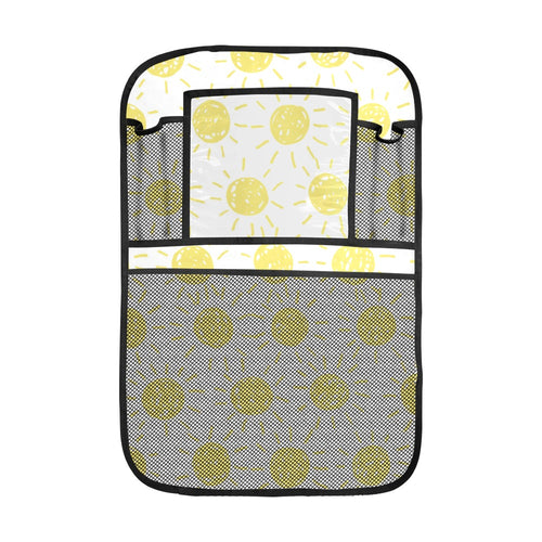 hand drawn sun pattern Car Seat Back Organizer