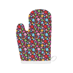 Tea pots Pattern Print Design 01 Heat Resistant Oven Mitts