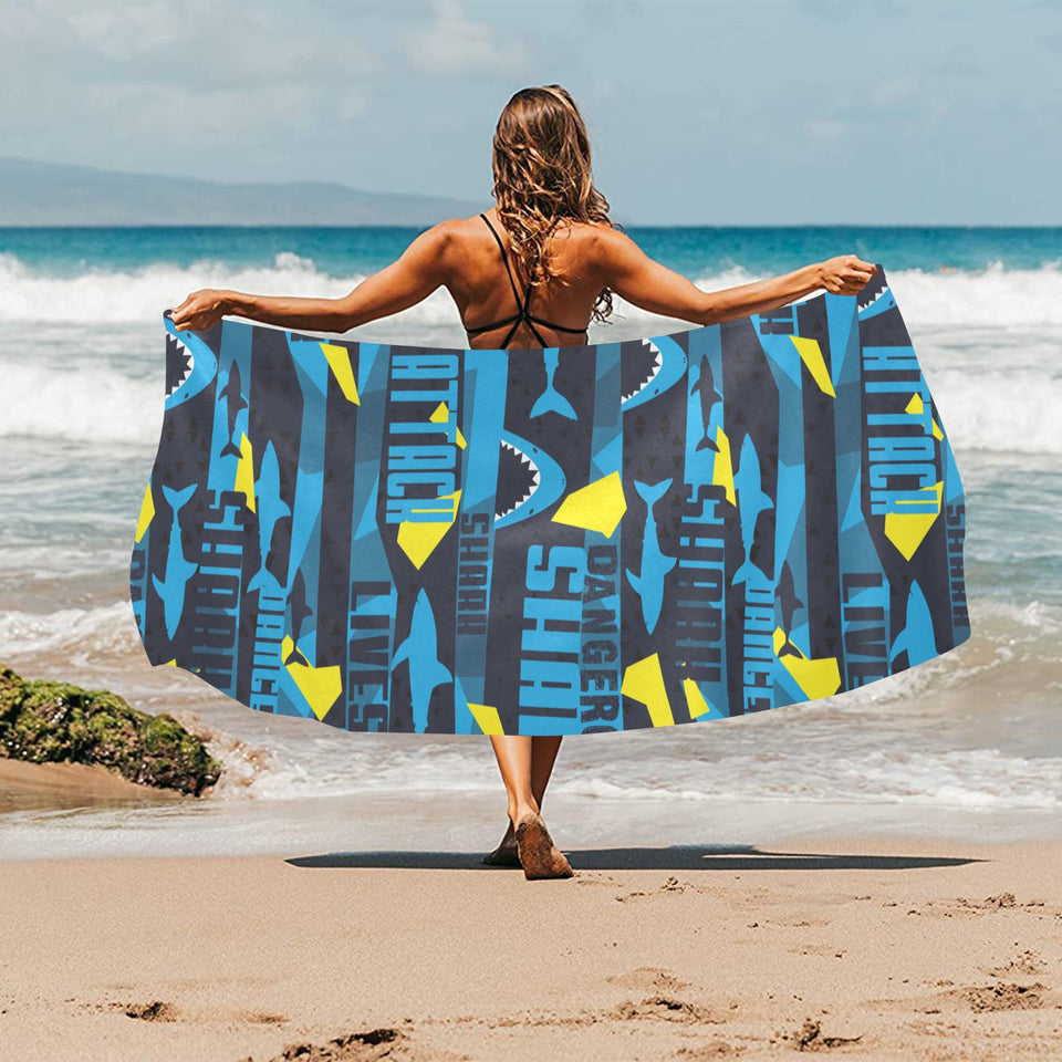 Shark dangerous Beach Towel