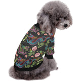 Dragons flower pattern All Over Print Pet Dog Round Neck Fuzzy Shirt